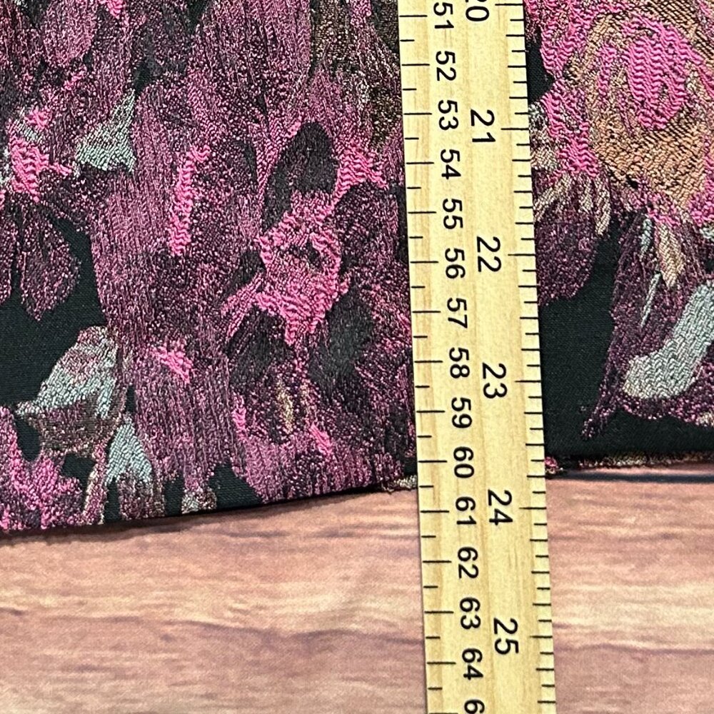 Lulus Off-the-Shoulder Floral Brocade Mini Dress - Black & Pink - Size S - Picture 16 of 16